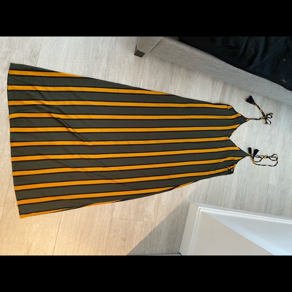 Long striped maxi dress